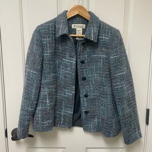 Appleseed's Multicolor Blue-Green Tweed Jacket